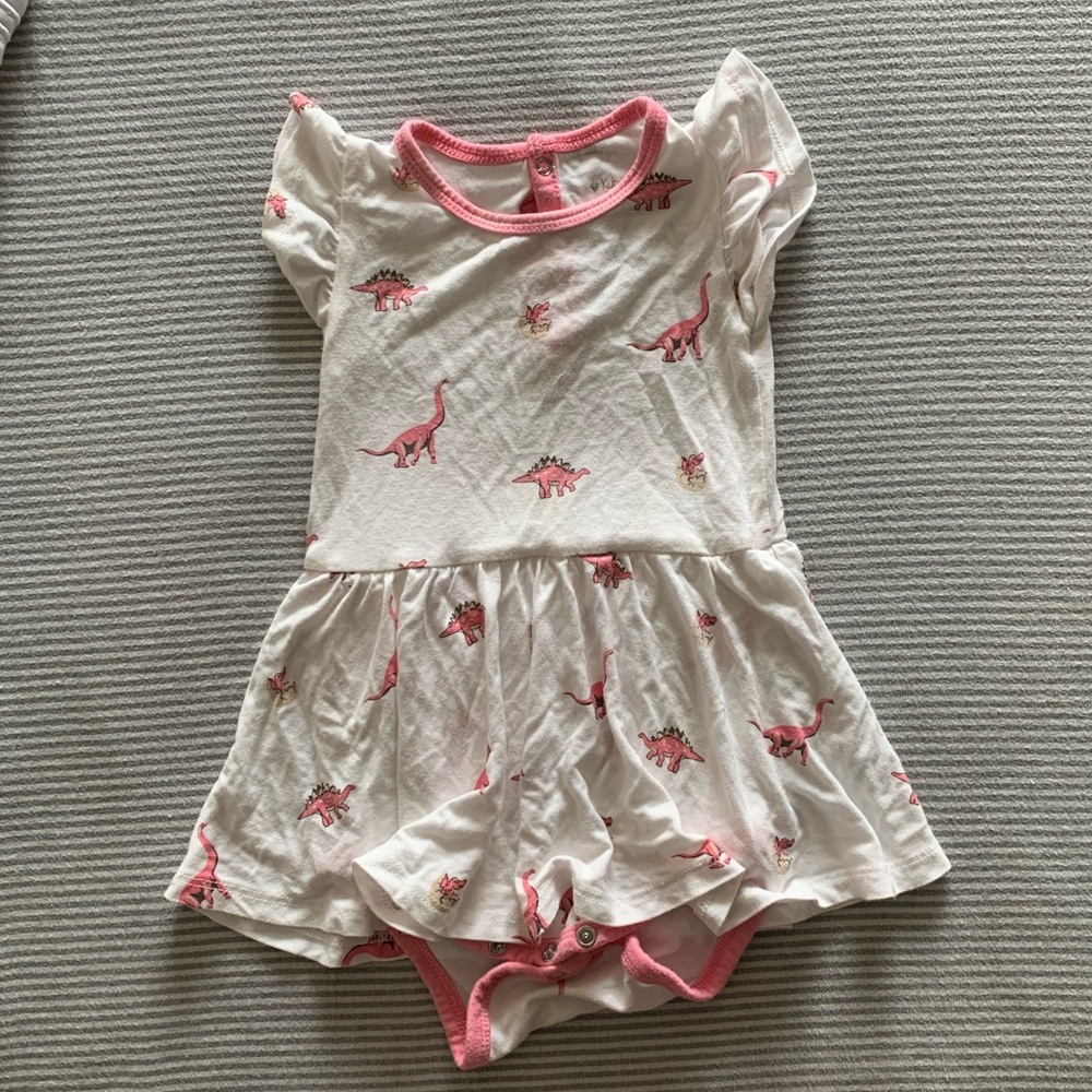 Kyte Baby Twirl Bodysuit Dress Pink Jurassic 18-24 months